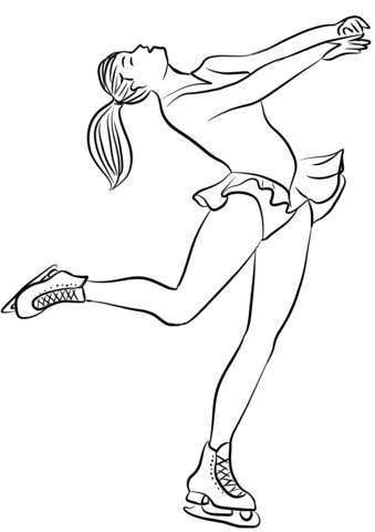 Ice Skating Performance  Coloring Page